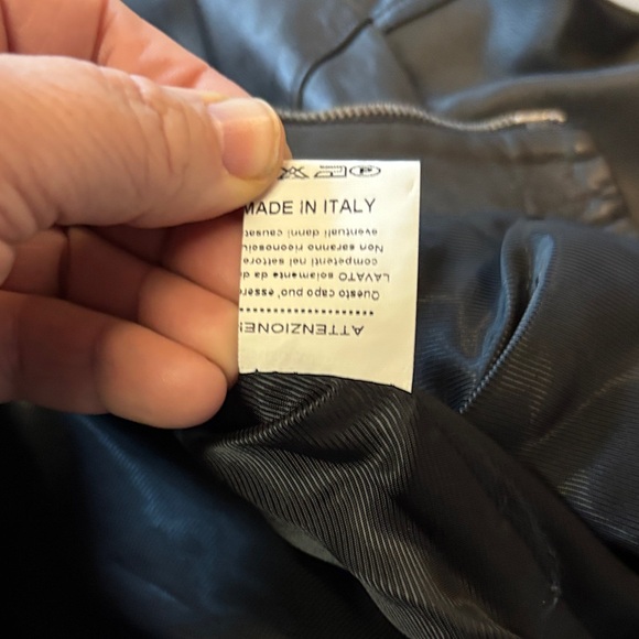 New Line Italian Black Leather Women's Jacket size 42 (us sz 6 or M) - Picture 6 of 13
